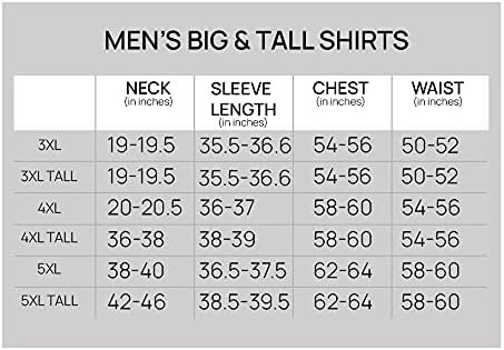 3 Pack: Mens Big & Tall V-Neck Short-Sleeve Tech Stretch Dry-Fit T-Shirt (3X Tall-5X Tall)